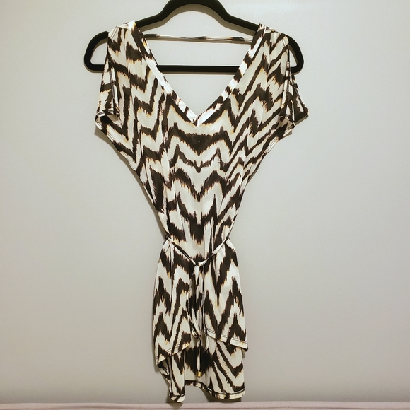 Dynamite Sheer Top with Belt Tie - Picture 4 of 4